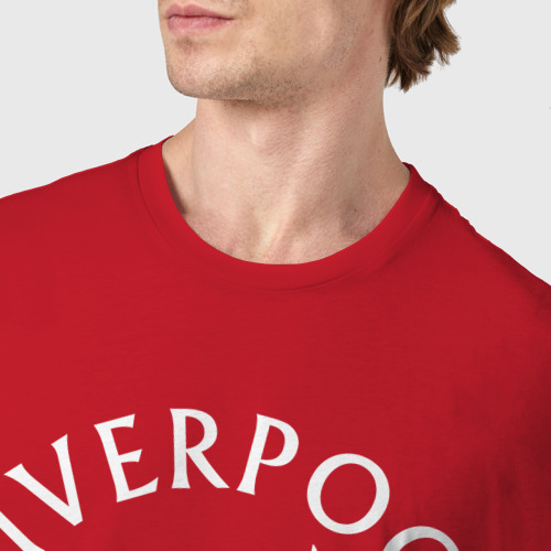 Мужская футболка хлопок Ливерпуль, цвет красный - фото 6