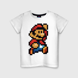 Детская футболка хлопок Супер Марио ретро пиксельный