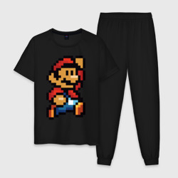 Мужская пижама хлопок Супер Марио ретро пиксельный