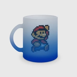 Кружка матовая стеклянная Супер Марио ретро пиксельный
