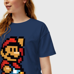 Женская футболка хлопок Oversize Супер Марио - фото 2