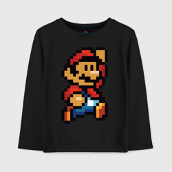 Детский лонгслив хлопок Супер Марио ретро пиксельный