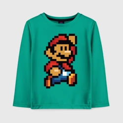 Детский лонгслив хлопок Супер Марио ретро пиксельный