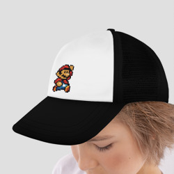 Детская кепка тракер Супер Марио ретро пиксельный