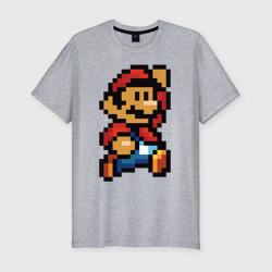 Мужская футболка хлопок Slim Супер Марио ретро пиксельный