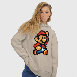 Женское худи Oversize хлопок Супер Марио ретро пиксельный - фото 2