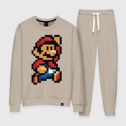 Женский костюм хлопок Супер Марио ретро пиксельный