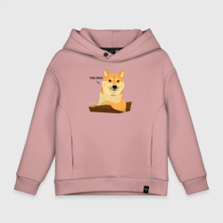 Детское худи Oversize хлопок Сиба ину знает тебя/Shiba Inu