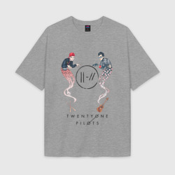 Мужская футболка Oversize хлопок texturе Twenty one pilots