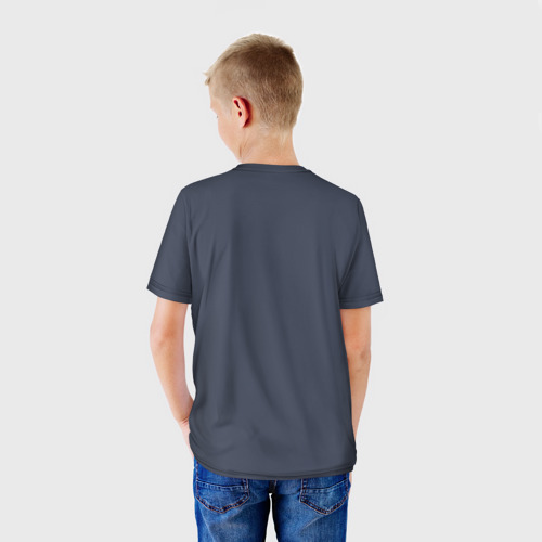 Детская футболка 3D с принтом Ято с мечом, вид сзади #2