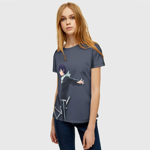 Женская футболка 3D Ято с мечом, цвет 3D печать - фото 3