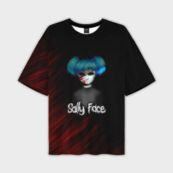 Мужская футболка oversize 3D Sally Face окровавленное лицо