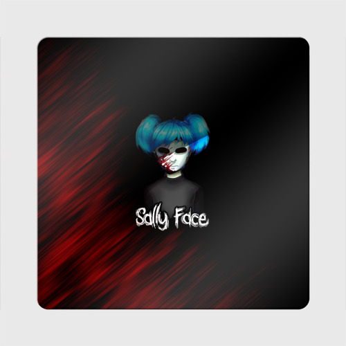 Магнит виниловый Квадрат Sally Face окровавленное лицо