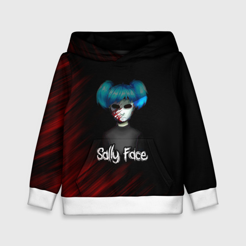 Детская толстовка 3D Sally Face окровавленное лицо, цвет белый