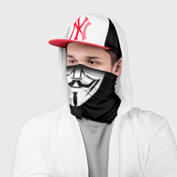 Бандана-труба 3D Маска Анонимуса Anonymous mask Гай Фокс - фото 2