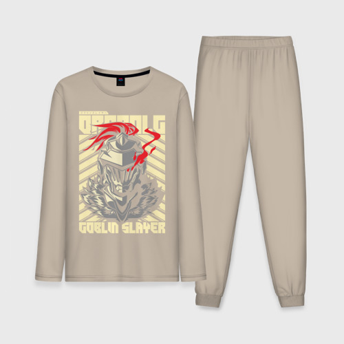 Мужская пижама с лонгсливом хлопок Goblin Slayer Knight, цвет миндальный