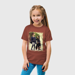 Детская футболка хлопок Девочка и доберман - фото 2