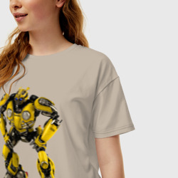 Женская футболка хлопок Oversize Bumblebee - фото 2