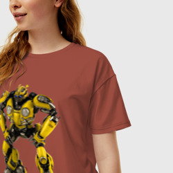 Женская футболка хлопок Oversize Bumblebee - фото 2