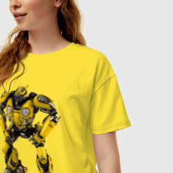 Женская футболка хлопок Oversize Bumblebee - фото 2