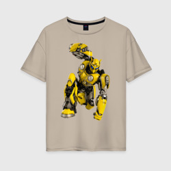 Женская футболка хлопок Oversize Bumblebee - 2-