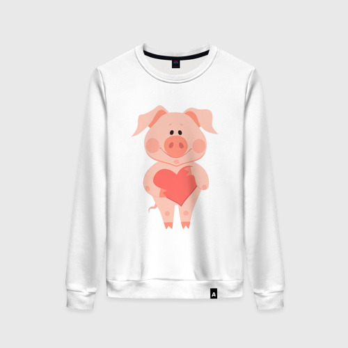 Женский свитшот хлопок Love Pig