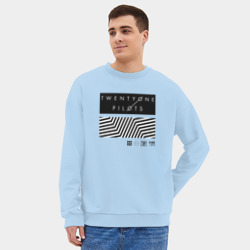 Мужской свитшот oversize без начеса хлопок Twenty one pilots - фото 2