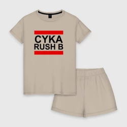 Женская пижама с шортиками хлопок Cyka Rush b CS GO