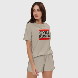 Женская пижама с шортиками хлопок Cyka Rush b CS GO - фото 2