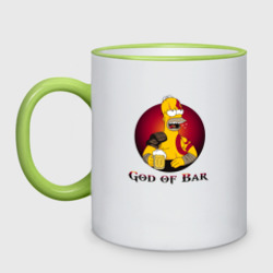 Кружка двухцветная God of Bar
