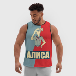 Мужская спортивная майка 3D Бесконечное лето. Хулиганка Алиса - фото 2
