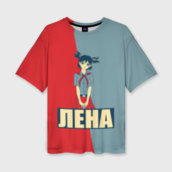 Женская футболка oversize 3D Лена