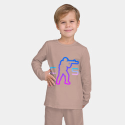 Детская пижама с лонгсливом хлопок CS - логотип с бойцом - фото 2