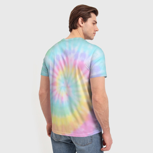 Мужская футболка 3D Pastel Tie Dye, цвет 3D печать - фото 4