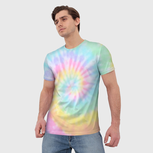 Мужская футболка 3D Pastel Tie Dye, цвет 3D печать - фото 3