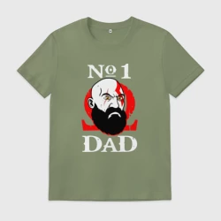 Мужская футболка хлопок Dad Kratos