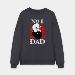 Мужской свитшот oversize без начеса хлопок Dad Kratos