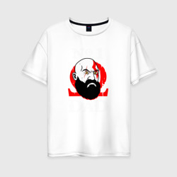 Женская футболка хлопок Oversize Dad Kratos