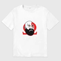 Женская футболка хлопок Oversize Dad Kratos