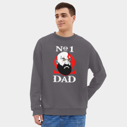 Мужской свитшот oversize без начеса хлопок Dad Kratos - фото 2