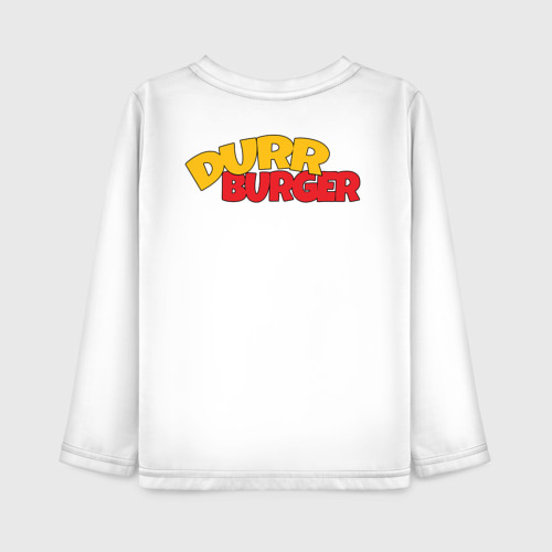 Детский лонгслив хлопок Durr burger, цвет белый - фото 2