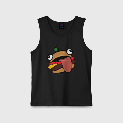 Детская майка хлопок Durr burger, цвет черный