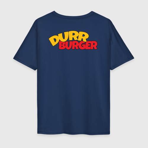 Мужская футболка хлопок Oversize Durr burger, цвет темно-синий - фото 2