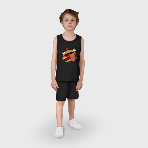 Детская пижама с шортами хлопок Durr burger, цвет черный - фото 3