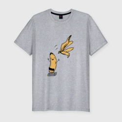 Банана – Мужская футболка хлопок Slim с принтом купить