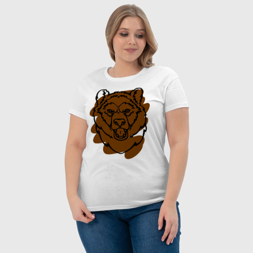 Женская футболка хлопок Медведь - фото 6