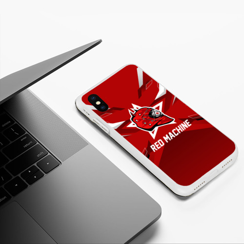 Чехол для iPhone XS Max матовый Red machine, цвет белый - фото 5