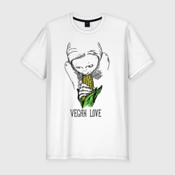 Мужская футболка хлопок Slim Vegan Love
