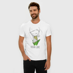 Мужская футболка хлопок Slim Vegan Love - фото 2