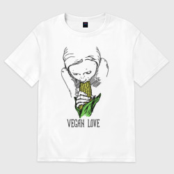 Мужская футболка хлопок Oversize Vegan Love
